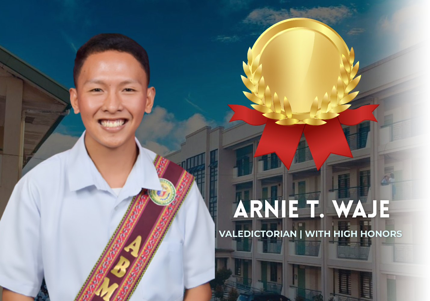 Redirected. From STE to ABM, Arnie Waje chose his own path and topped it. April 16, 2024. Photo Courtesy: Alexa